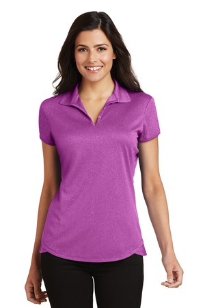 Port Authority L576 Women's Trace Heather Polo, Berry Heather