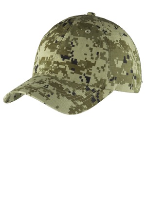 Port Authority C925 Digital Ripstop Camouflage Cap, Green Camo