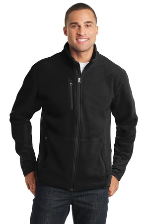 Port Authority F227 R-Tek Pro Fleece Full-Zip Jacket, Black/ Black