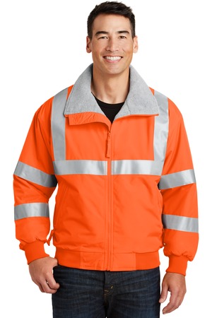 Port Authority SRJ754 Enhanced Visibility Challenger Jacket with Reflective Taping, Safety Orange/ Reflective