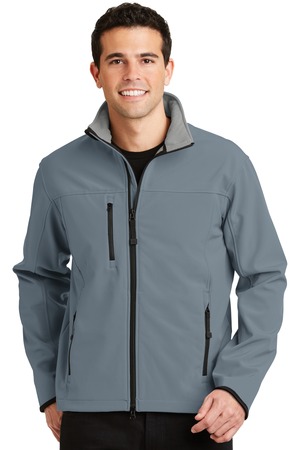 Port Authority J790 Glacier Soft Shell Jacket, Atlantic Blue/ Chrome