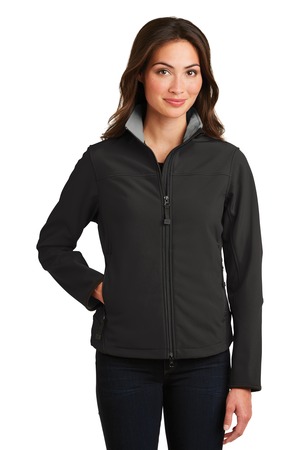Port Authority L790 Women's Glacier Soft Shell Jacket, Black/ Chrome