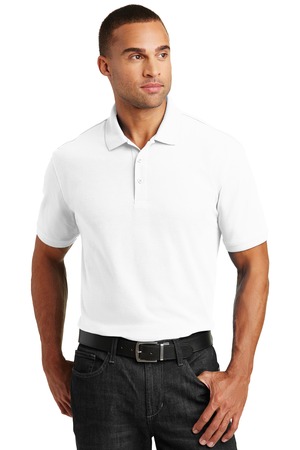 Port Authority K100 Core Classic Pique Polo, White