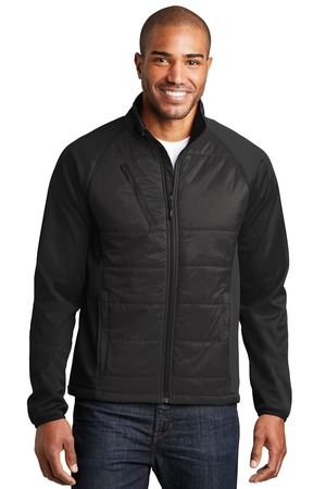 Port Authority J787 Hybrid Soft Shell Jacket, Deep Black