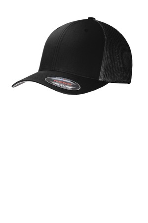 Port Authority C812 Flexfit Mesh Back Cap, Black/ Black