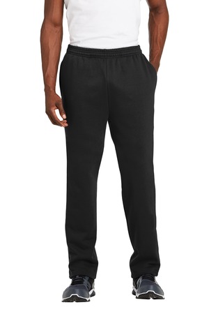 Sport-Tek ST257 Open Bottom Sweatpant, Black
