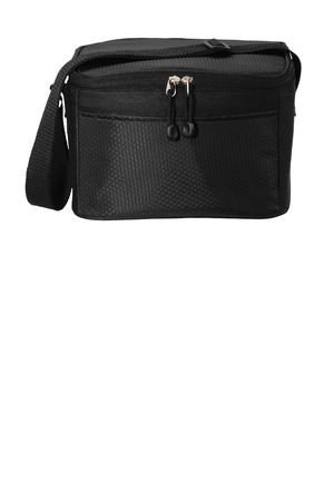 Port Authority BG512 6-Can Cube Cooler, Black/ Black