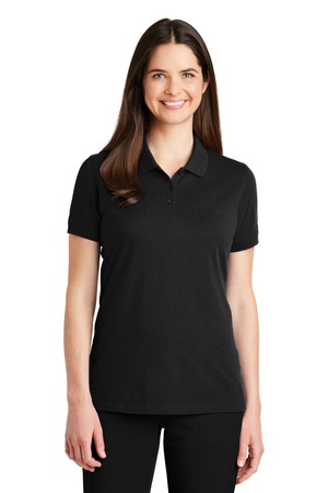 Port Authority LK8000 Women's EZCotton Polo, Black
