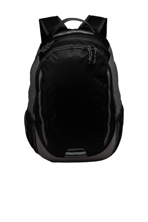 Port Authority BG208 Ridge Backpack, Black/ Dark Charcoal