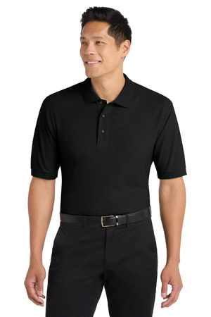 Port Authority K500ES Extended Size Silk Touch Polo, Black