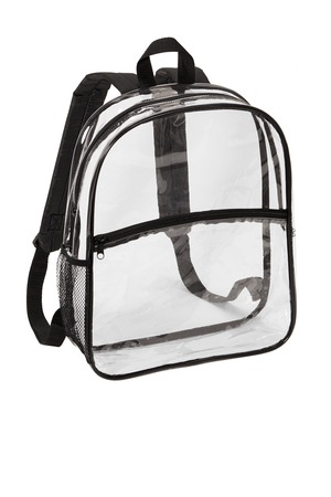 Port Authority BG230 Clear Backpack, Clear/ Black
