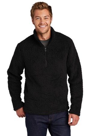 Port Authority F130 Cozy 1/4-Zip Fleece, Black