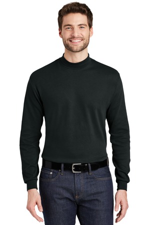 Port Authority K321 Interlock Knit Mock Turtleneck, Black