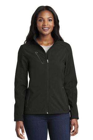 Port Authority L324 Women's Welded Soft Shell Jacket, Black