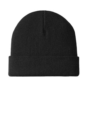 Port Authority C939 Knit Cuff Beanie, Black