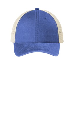 Port Authority C943 Beach Wash Mesh Back Cap, Blue Moon/ Stone