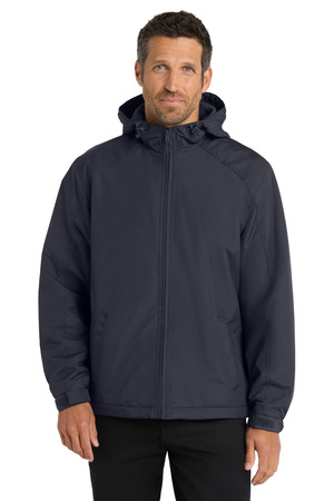 Port Authority J327 Hooded Charger Jacket, Battleship Grey