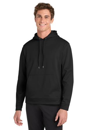 Sport-Tek F244 Sport-Wick Fleece Hooded Pullover, Black