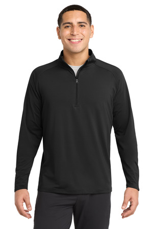 Sport-Tek TST850 Tall Sport-Wick Stretch 1/4-Zip Pullover, Black