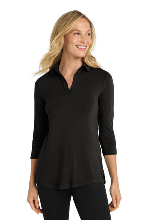 Port Authority LK5601 Women's Luxe Knit Tunic, Deep Black