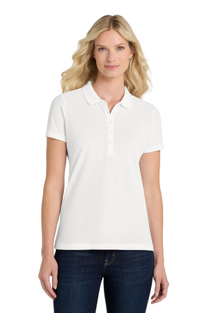 Port Authority LK810 Women's SuperPro React Polo, White