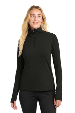 Sport-Tek LST561 Women's Sport-Wick Flex Fleece 1/4-Zip, Black