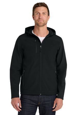 Port Authority J335 Hooded Core Soft Shell Jacket, Black
