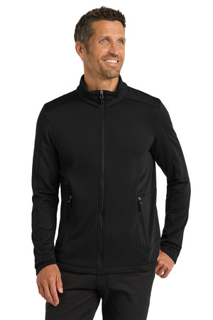 Port Authority F239 Grid Fleece Jacket, Deep Black