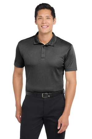 Port Authority K542 Heathered Silk Touch Performance Polo, Black Heather