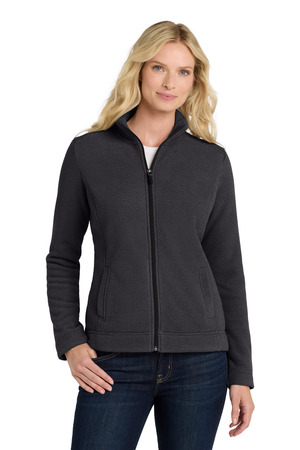 Port Authority L211 Women's Ultra Warm Brushed Fleece Jacket, Graphite/ Deep Black