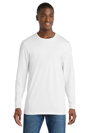 Port & Co PC600LS Long Sleeve Bouncer Tee, White