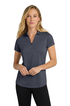 Port Authority L574 Women's Digi Heather Performance Polo, Dark Grey