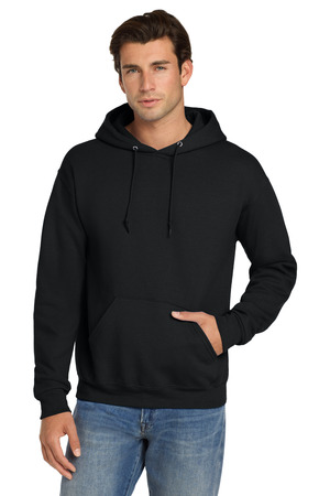 Jerzees 4997M Super Sweats NuBlend - Pullover Hooded Sweatshirt, Black