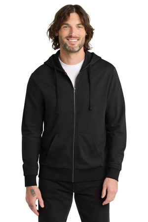 AllMade AL4002 Unisex Organic French Terry Full-Zip Hoodie, Deep Black