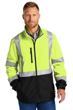 CornerStone CSJ503 ANSI 107 Class 3 Soft Shell Jacket, Safety Yellow