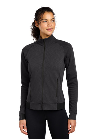 Sport-Tek LST570 Women's PosiCharge Strive Full-Zip, Black