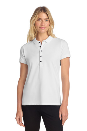 Mercer+Mettle MM1001 Women's Stretch Heavyweight Pique Polo, White
