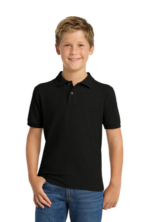 Port Authority Y500 Youth Silk Touch Polo, Black