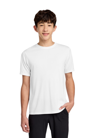 Port & Co PC380Y Youth Performance Tee, White