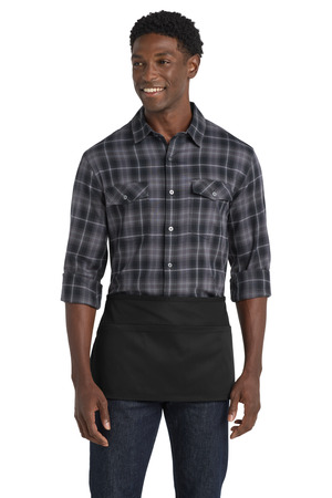 Port Authority A707 Easy Care Reversible Waist Apron with Stain Release, Black