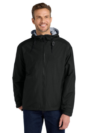 Port Authority JP56 Team Jacket, Black/ Light Oxford