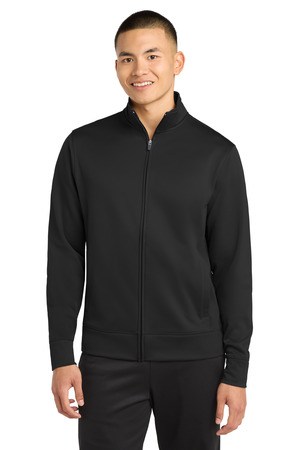 Sport-Tek ST241 Sport-Wick Fleece Full-Zip Jacket, Black