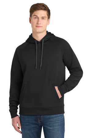 Sport-Tek ST250 Tech Fleece Hooded Sweatshirt, Black