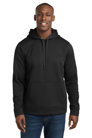 Sport-Tek ST290 Repel Fleece Hooded Pullover, Black