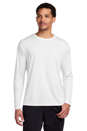 Port & Co PC380LS Long Sleeve Performance Tee, White