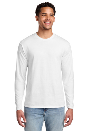 Port & Co PC450LS Long Sleeve Fan Favorite Tee, White