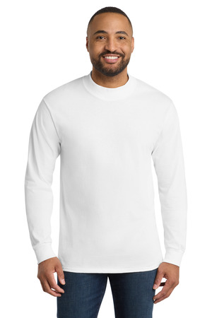 Port & Co PC61M Essential Mock Turtleneck, White