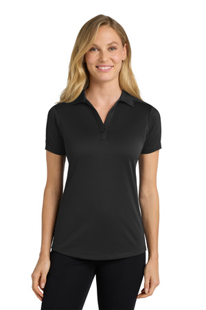 Port Authority L569 Women's Diamond Jacquard Polo, Black