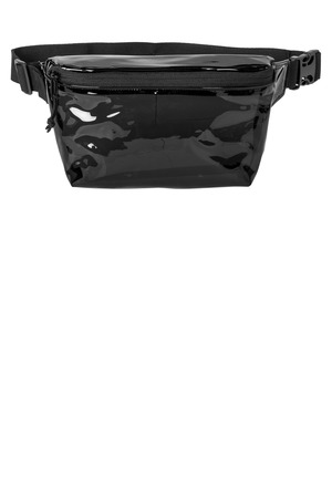 Port Authority BG930 Clear Hip Pack, Black Smoke/ Black