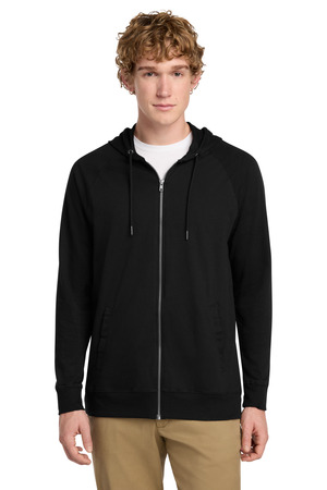 District DT573 Featherweight French Terry Full-Zip Hoodie, Black